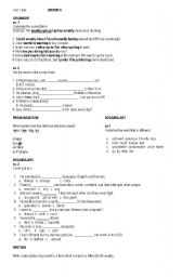 English worksheet: revision present simple, continuous