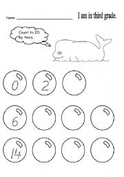 English worksheet: numbers