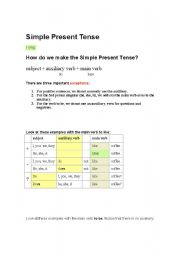 English worksheet: Simple present