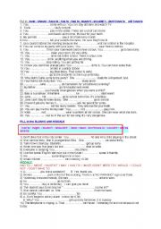 English Worksheet: modals