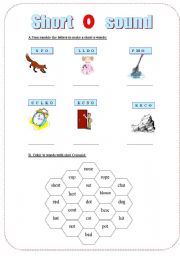 English worksheet: Short O sound