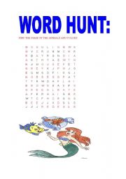 English worksheet: WORD HUNT