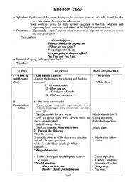 English worksheet: lesson plan lets go 3