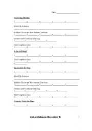 English Worksheet: Answer sheet for www.esl-lab.com level 3