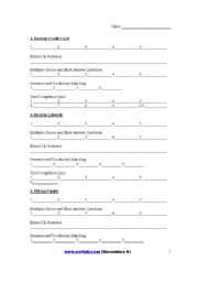 English Worksheet: Answer sheet for www.esl-lab.com level 4