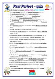 English Worksheet: Past perfect