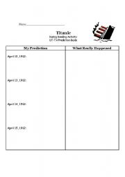 English worksheet: Titanic: Note taking 