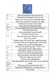 English Worksheet: The Rainbow Fish, a story how you make friends by sharing