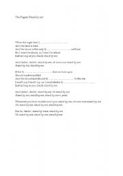 English worksheet: Stand by me by The Fugees  fill the gaps in the song lyrics exercise  