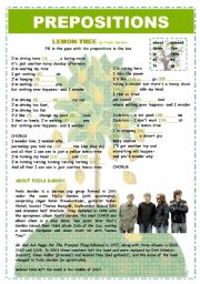 English Worksheet: PREPOSITIONS - LEMON TREE