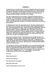 English Worksheet: cindrella
