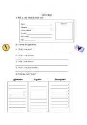 English worksheet: Greetings