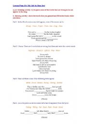 English Worksheet: Its my life - Bon Jovi