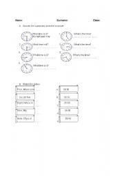 English worksheet: Time