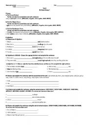 English worksheet: Test_6th_Grade_Group_1