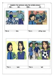 English Worksheet: Possessive Pronouns