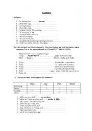English Worksheet: agreements