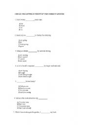 English Worksheet: placement test