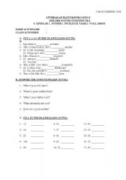 English Worksheet: exam