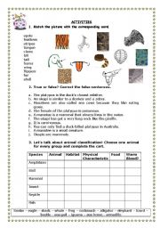 English Worksheet: FUN FACTS 2 - UNUSUAL ANIMALS 2/3