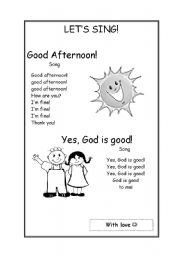 English worksheet: English songs for kids