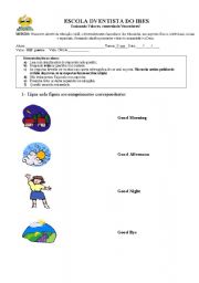 English worksheet: Greetings