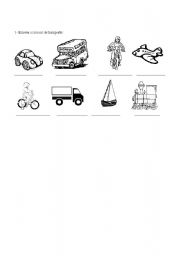English worksheet: Transports