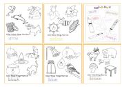 English Worksheet: Colours minibook - part 1