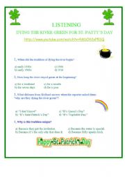 English Worksheet: ST. PATRICKS DAY LISTENING