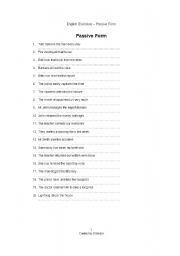 English Worksheet: Basic Passive Voice