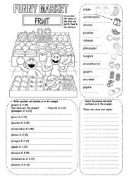 English Worksheet: FUNNY MARKET