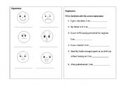 English worksheet: expressions