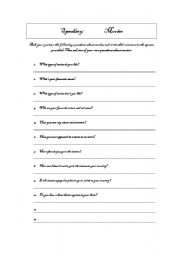 English worksheet: Speaking about movies