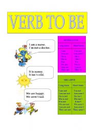 English worksheet: VERB TO BE