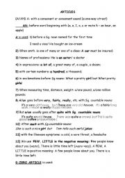English Worksheet: Grammar rules