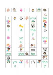 Personal Pronoun Board Game