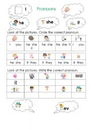 Personal Pronouns worksheet 