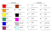 English Worksheet: Colours