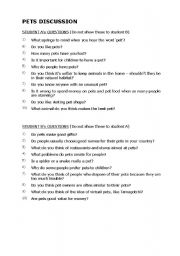 English worksheet: discussion questions