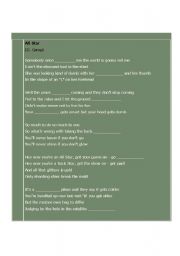 English Worksheet: The song All Star