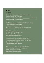 English worksheet: The song All Star