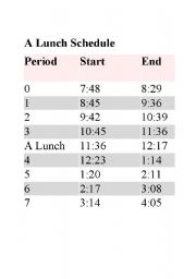 English worksheet: Tell Me The Time Schedule