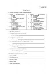 English Worksheet: Making Requests Using Modals and If Clauses