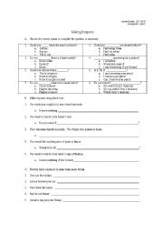 English worksheet: Making Requests Using Modals and If Clauses