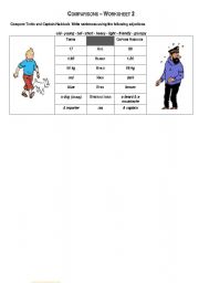English worksheet: Comparisons - worksheet 2 