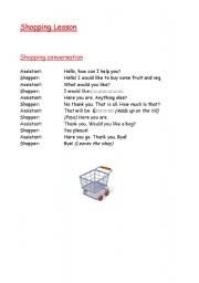 English Worksheet: SHOPPING - PART ONE  5 PAGES (PART TWO HERE ASWELL)