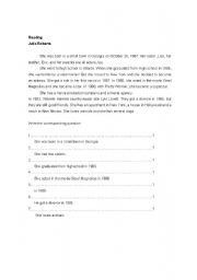 English Worksheet: Julia Robers