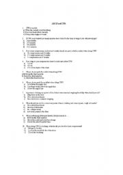 English worksheet: First Aid Quiz