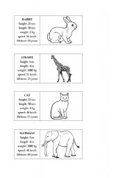 Animals Activity Cards 2 - Comparative