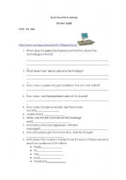 English worksheet: the world of tecnhology